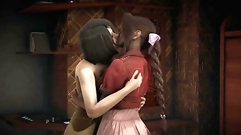 Rinoa x Aerith Lesbian   Double blowjob Threesome pov  [Full Video] 8 m