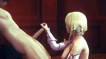 Genshin Impact Hentai - Lumine Handjob and 69 - Japanese Asian Manga Anime Game Porn