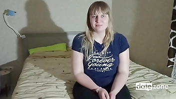 Shy, chubby housewife first time on cam in porn