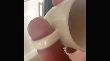 Dared to fuck different objects around the house