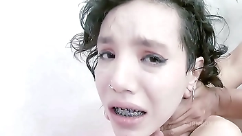 Creampie ass, Anal fucked , ball deep, girl braces and Skinny teen ATP