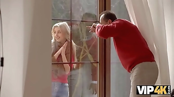 VIP4K. Old man enjoys unplanned sex with attractive stranger at his place