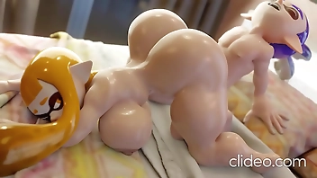 Inkling couples having sex in bed