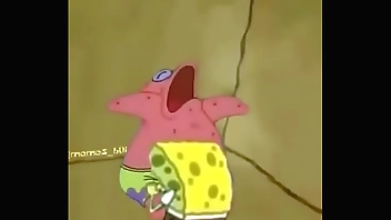 Lula molusco flagra Bob esponja ajudando Patrick estrela com mamada escondida
