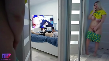 Stepdaughter spying on stepdad part 2