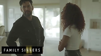 (Tommy Pistol) Eats Gorgeous (Scarlit Scandals) Trimmed Pussy Pounds Her Hardcore - Family Sinners