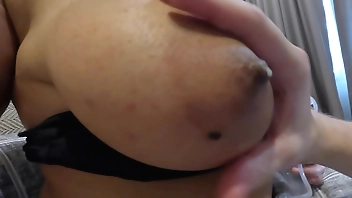 Creampie BBW Cowgirl Asian Nipple Sucking Interracial Cock Big Milky Lactating Tits