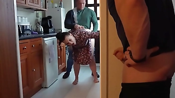 Big Butt Wife Gets Creampied By Lover as Cuckold Husband Watches and Jerks Off