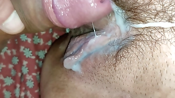 Adoptive stepson fulfills the desire of a lush stepmother and helps her get pregnant. Close up and cum in pussy