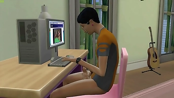 step Mom Caught Hear Son Watching Porn And Masturbate Then It Helps Him For The First Time To Make Make Sex