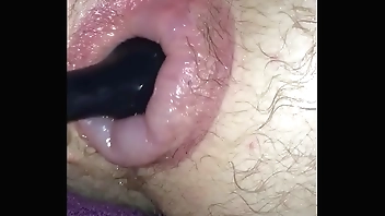 Fucking my puffy man pussy with a toy