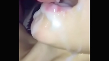 Slow motion cumshot in mouth