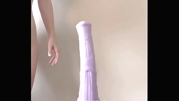 Milf babe ride huge dildo