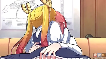 Maid teasing her boss