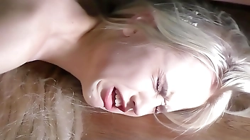 no lube anal was a bad idea 18 yo blonde teen can hardly take it rough painal