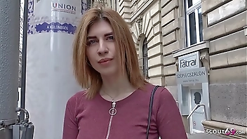 GERMAN SCOUT - Rothaariges Teen Mia bei Model Job gefickt