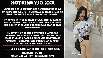Belly bulge with dildo from mr. Hankey toys Hotkinkyjo