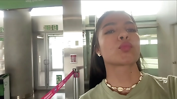 Passenger On Board Masturbates with CREAM in the BATHROOM of the PLANE