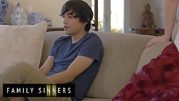 FAMILY SINNERS - Stepmom Bunny Madison Makes Her Stepson Ricky Spanish Feel Better After His Break Up