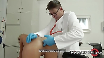 HITZEFREI Busty blonde German MILF fucked by her doctor