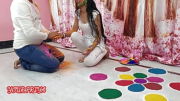 Holi special: Indian Priya had great fun with step brother on Holi occasion
