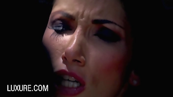 French brunette Clea Gaultier satisfies three men