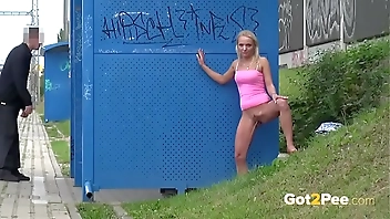 Caught Pissing On Train Platform