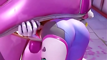 D.VA GETS STUCK IN HER MECH THEN ANAL FUCKED