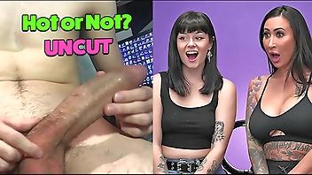 Hot or not? Uncut Monster Cock She Reacts Lilly and Nova