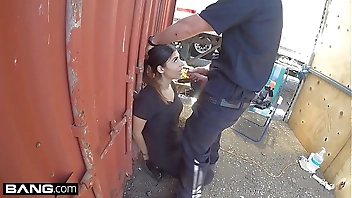 Screw the Cops - Latina bad girl caught sucking a cops dick
