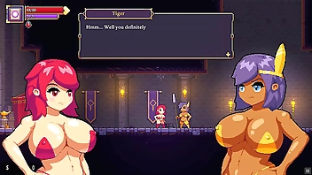 Scarlet Maiden [ Hentai game PornPlay ] Ep.1 Starpon lesbian fun with naughty goblin