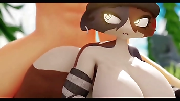 Sexy cat woman's takes big cock well