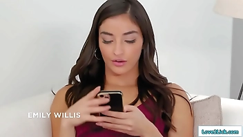 Busty milf teaches stepdaughter to trib