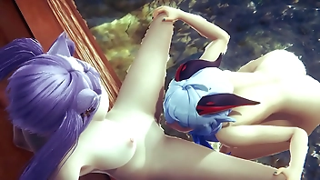 Genshin Impact Hentai Yuri - Ganyu and Keqing hardsex - Japanese Asian Manga Anime Film Game Porn