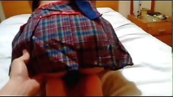 on girl costume with a pleated miniskirt