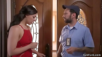 Husband anal bangs brunette wife bdsm