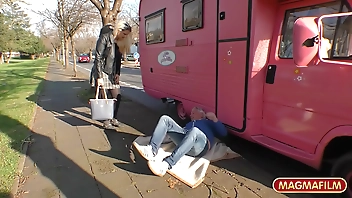 Chubby German girl Mia Bitch gets fucked by an old man