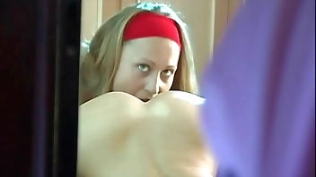 the step father spies on his stepdaughter licking her friend's pussy