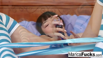 Japanese Superstar super fucks herself with a glass toy