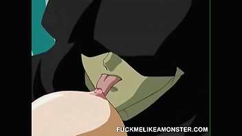 Big titty anime babe gets pussy licked