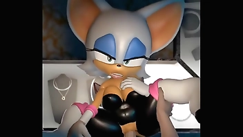 Rouge the bat gets caught and gets fucked