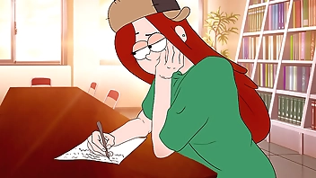 He writes a frank explanatory note at school ! Gravity Falls Hentai Wendy! 2d Porn cartoon