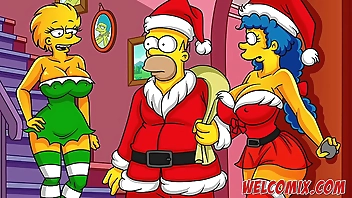 Christmas Present! Giving his wife as a gift to beggars! The Simptoons, Simpsons Hentai