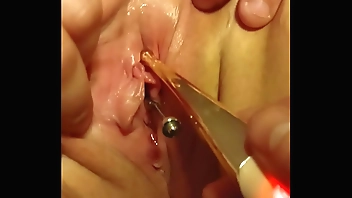 Wife's urethra play and dripping pussy with leg shaking orgasm