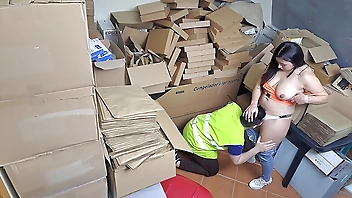 Sexy latina goddess boss catches employee on the phone