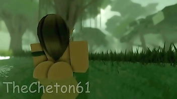 Roblox Futa fucks a girl in the jungle