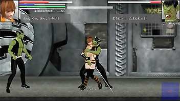 Aya has sex with aliens men in The hou of the blade hentai game new gameplay