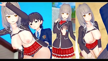 【エロゲーコイカツ！】爆乳jk「梓(オリキャラ)」のおっぱい揉みまくりH！(巨乳アニメ3DCG動画 【ヘンタイゲーム】)