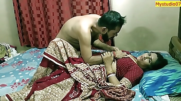 Indian xxx milf bhabhi real sex with husband close friend! Clear hindi audio