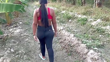 peasant looking for flowers for her garden is fucked in the forest by one of the estate's janitors